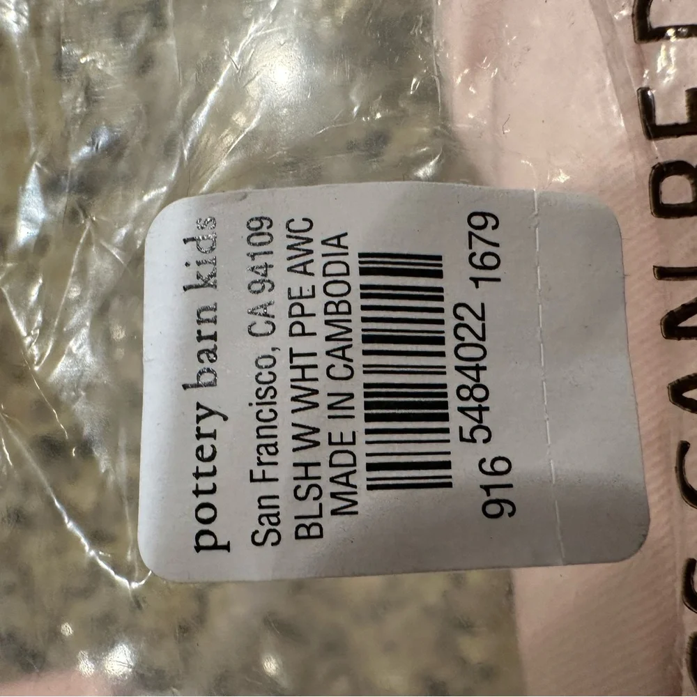 Pottery Barn Kids Anywhere Chair  Cover Blush Pink w white piping “Hailey” NEW - Picture 4 of 6